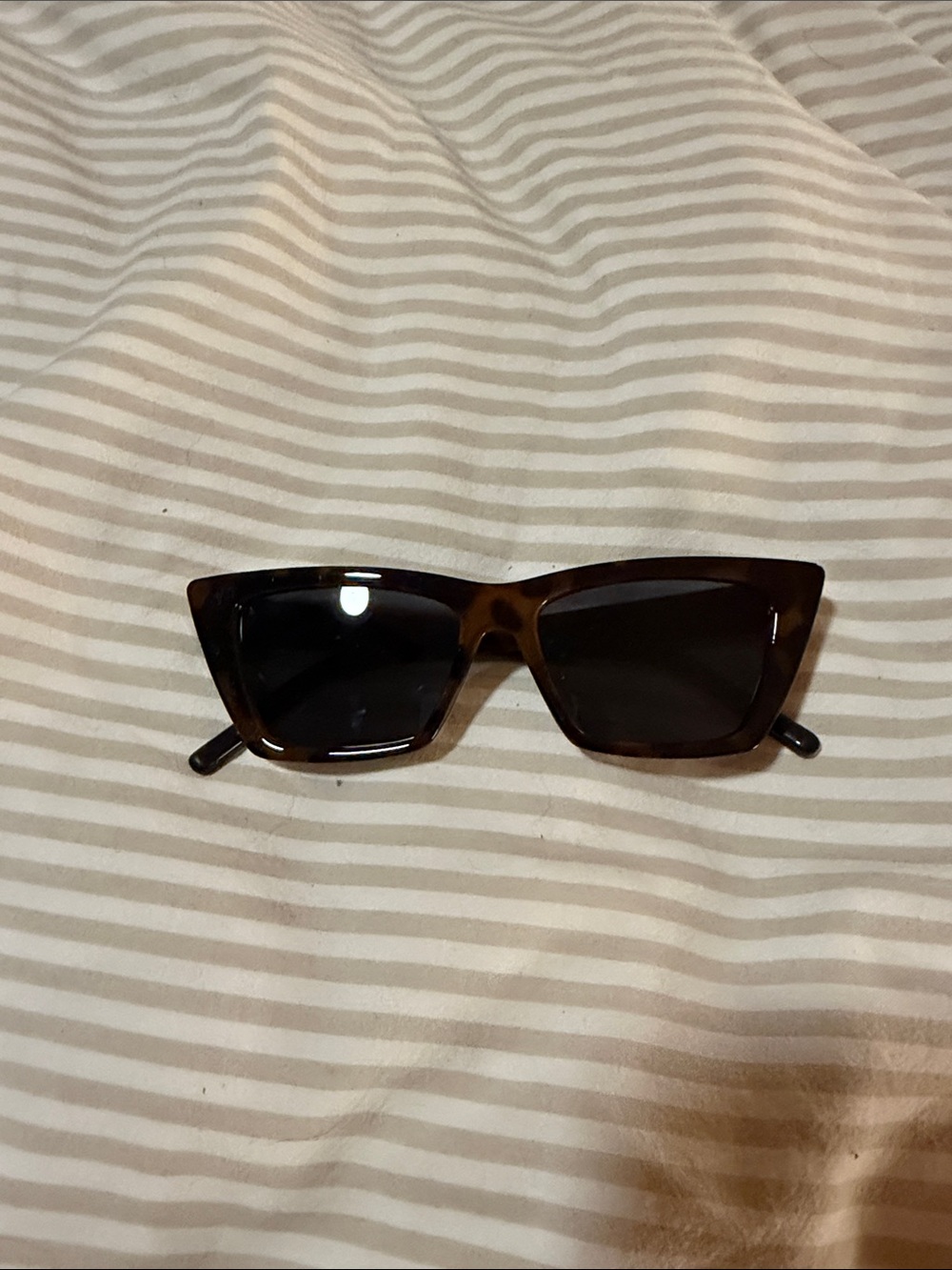 OAK + FORT Tortoiseshell Rectangular Sunglasses - Brown/Black